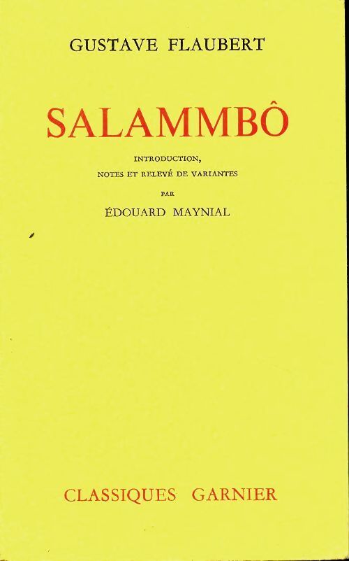 Salammbô - Gustave Flaubert - Livre