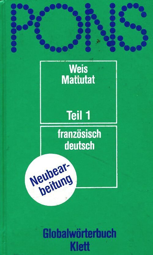 Pons teil 1 franzosisch-deutsch - Collectif - Livre