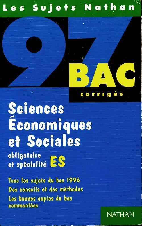 Sciences économiques et sociales Terminales ES corrigés - Collectif - Livre