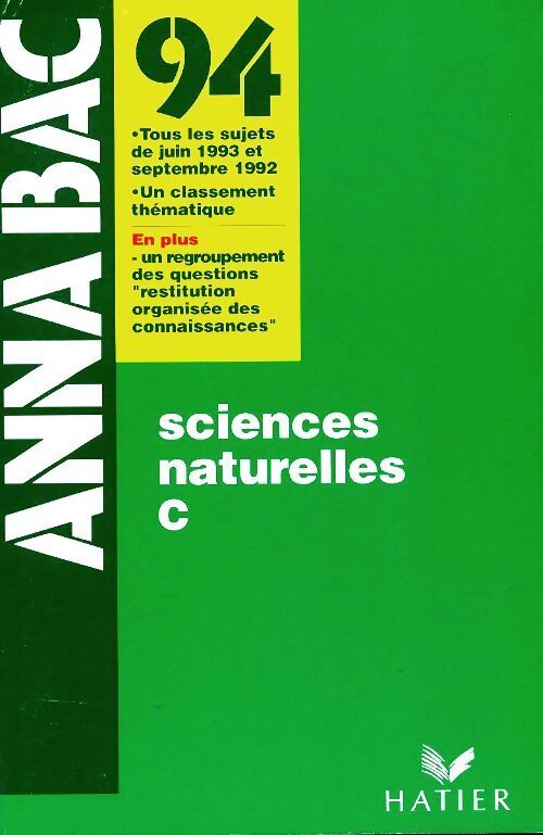 Sciences naturelles Terminales C - Collectif - Livre