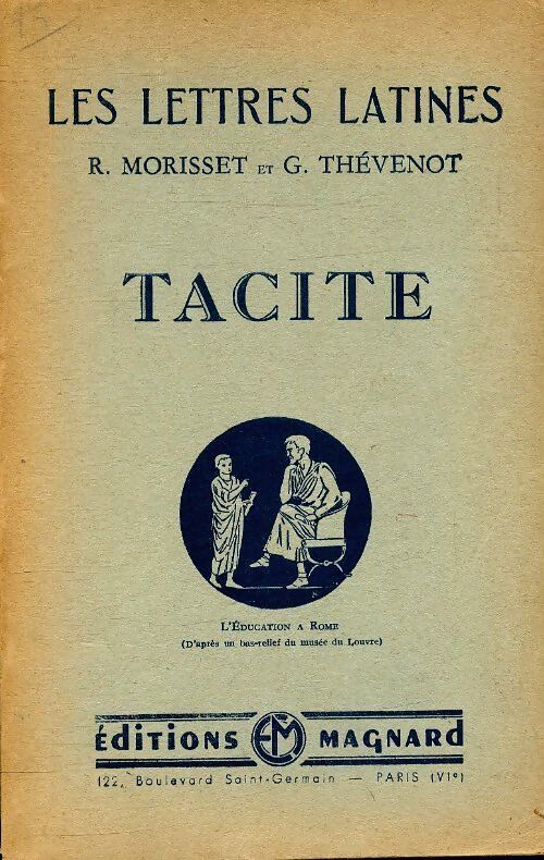 Tacite - roland Morisset - Livre