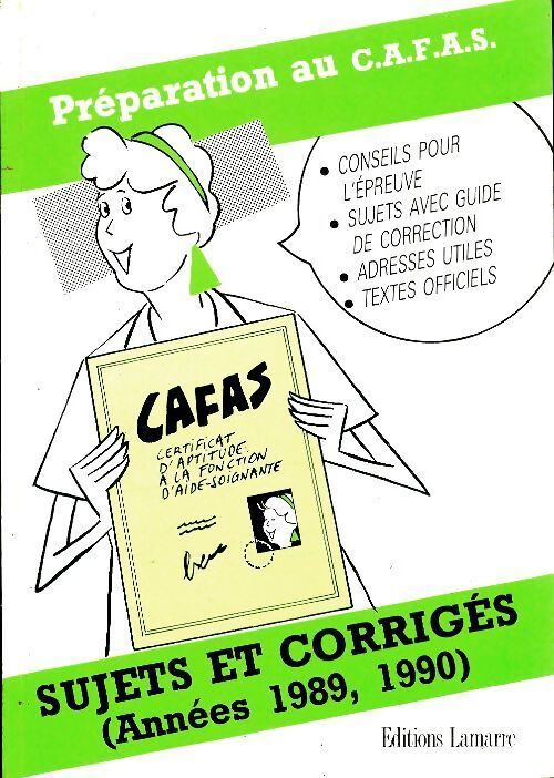 Préparation au C.A.F.A.S  : Sujets et corrigés 1989-1990 - Collectif - Livre