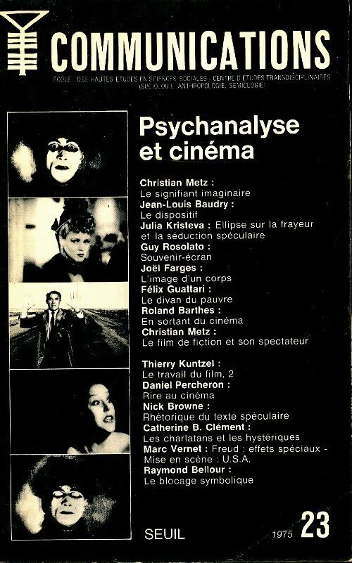 Communications n°23 : Psychanalyse et cinéma - Collectif - Livre