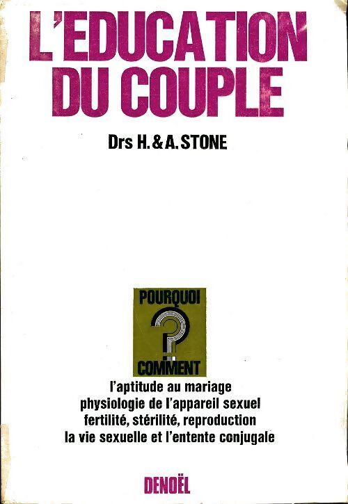 L'éducation du couple - H. Stone - Livre