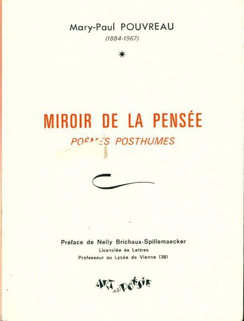 Miroir de la pensée - Mary-Paul Pouvreau - Livre