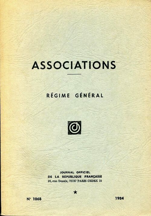 Associations régime général n°1068 - Collectif - Livre