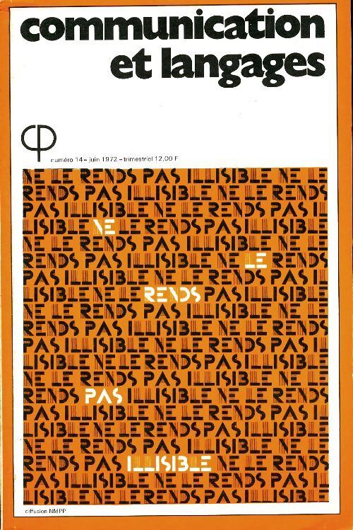 Communications et langages n°14 - Collectif - Livre