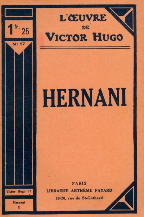 Hernani Tome I - Victor Hugo - Livre