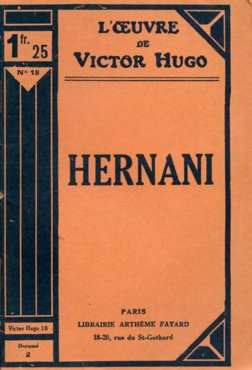 Hernani Tome II - Victor Hugo - Livre