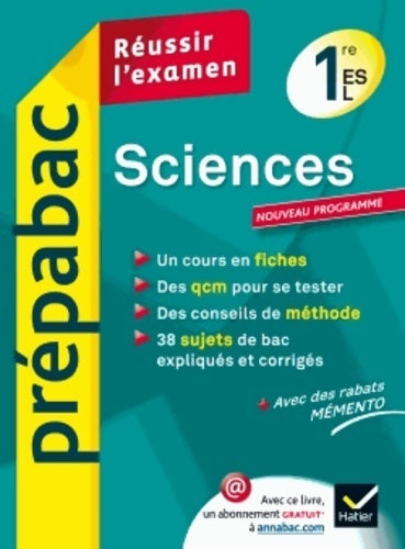 Sciences 1ère ES, L  - Isabelle Bednarek-Maitrepierre - Livre