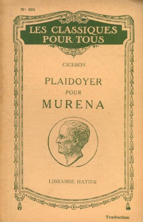 Plaidoyer pour Muréna - Cicéron - Livre