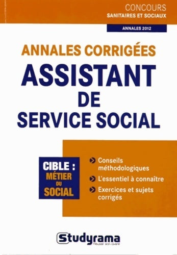 Concours assistant de service social. Annales corrigées - Collectif - Livre