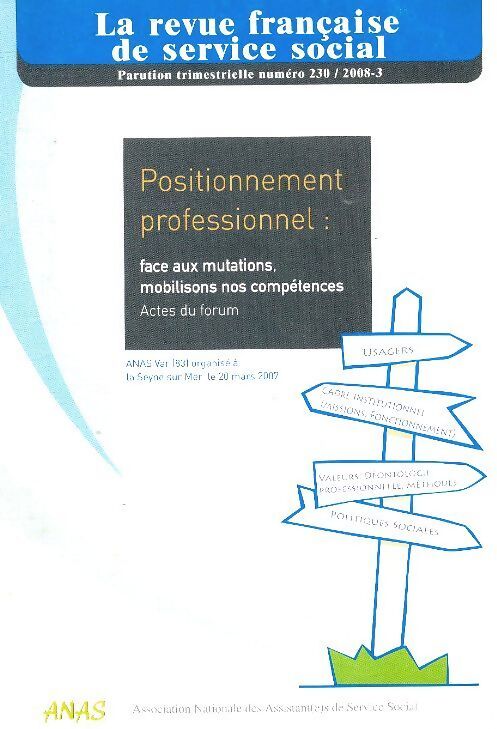 La revue française de service social n°230 : Positionnement professionnel - Collectif - Livre