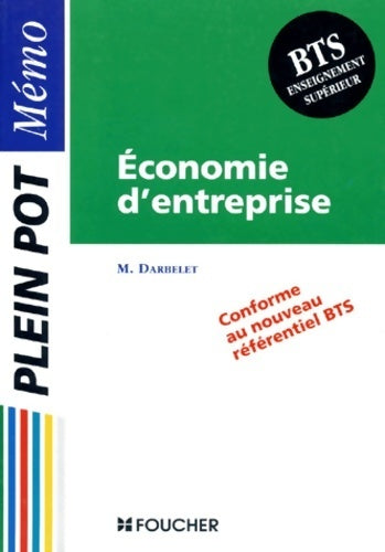 Economie d'entreprise BTS - Michel Darbelet - Livre