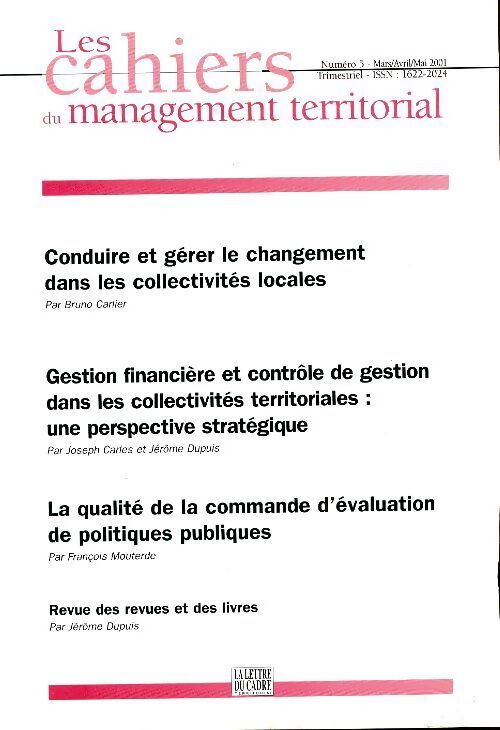 Les cahiers du management territorial n°5 - Collectif - Livre