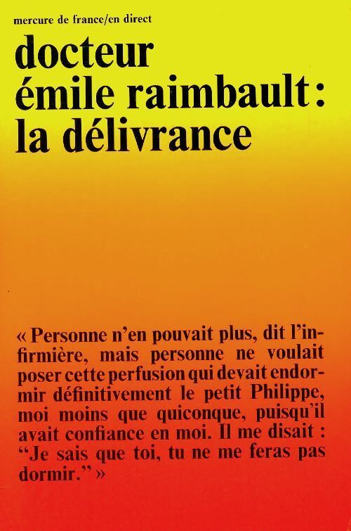 La délivrance - Émile Raimbault - Livre