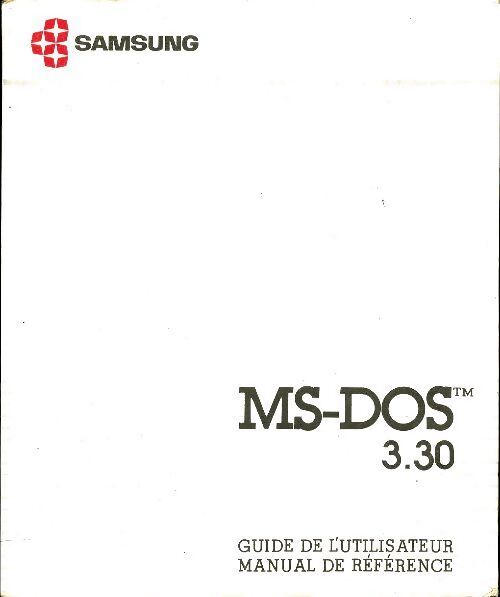 MS-DOS 3.30 guide de l'utilisateur - Collectif - Livre