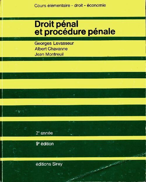 Droit pénal et procédure pénale 2e année - G. Levasseur - Livre
