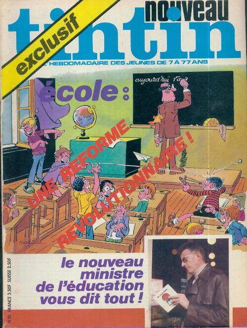 Tintin nouveau n°81 : Ecole - Collectif - Livre