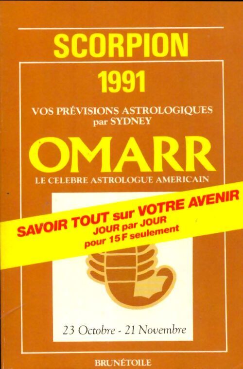 Scorpion 1991 - Sydney Omarr - Livre