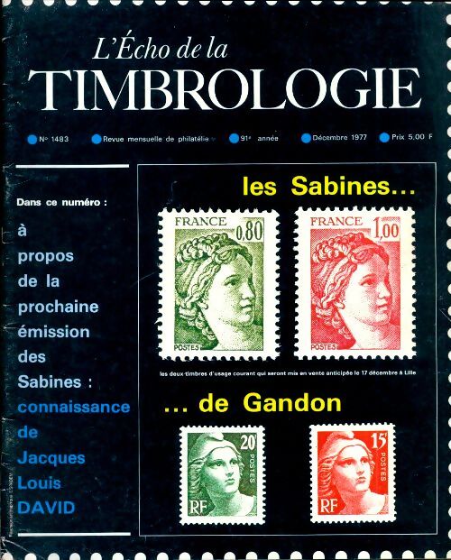 L'écho de la timbrologie n°1483 : Les Sabines de Gandon - Collectif - Livre