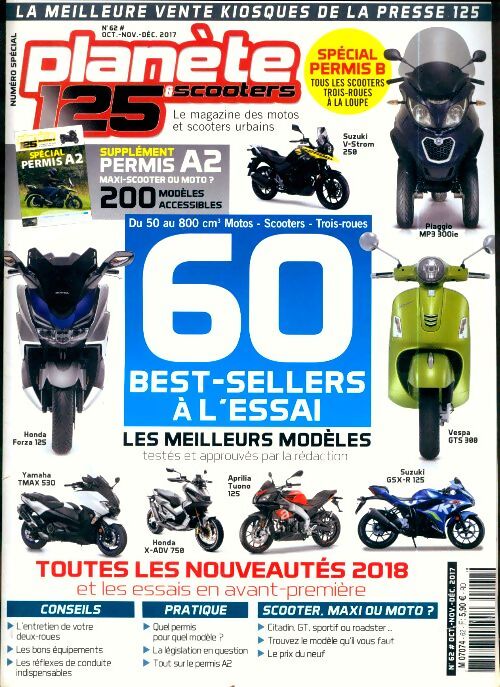 Planète 125 & scooter : 60 best-selles à l'essai - Collectif - Livre