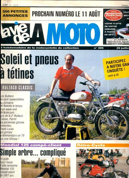La vie de la moto n°395 : Soleil et pneus à tétines - Collectif - Livre