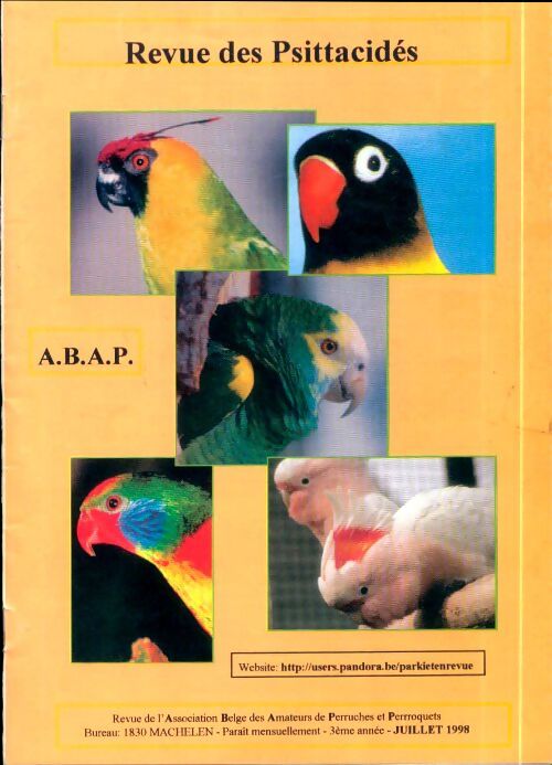 Revue des Psittacidés 3e année Juillet 1998 - Collectif - Livre