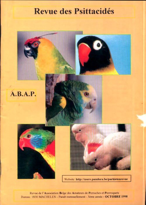 Revue des Psittacidés 3e année Octobre 1998 - Collectif - Livre
