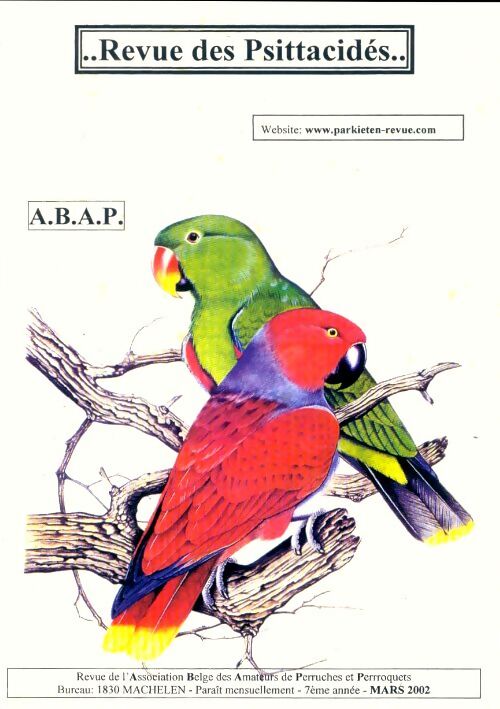 Revue des Psittacidés 7e année Mars 2002 - Collectif - Livre