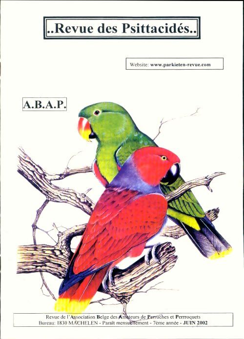 Revue des Psittacidés 7e année Juin 2002 - Collectif - Livre