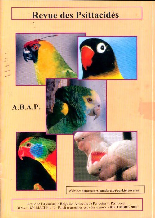 Revue des Psittacidés 5e année Décembre 2000 - Collectif - Livre