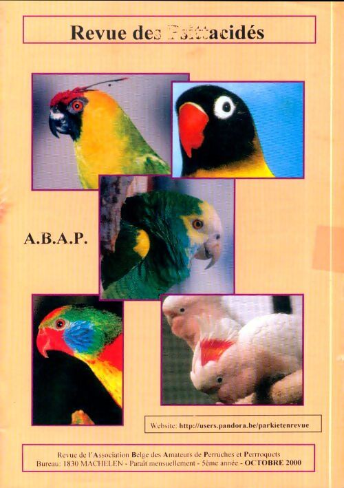 Revue des Psittacidés 5e année Octobre 2000 - Collectif - Livre
