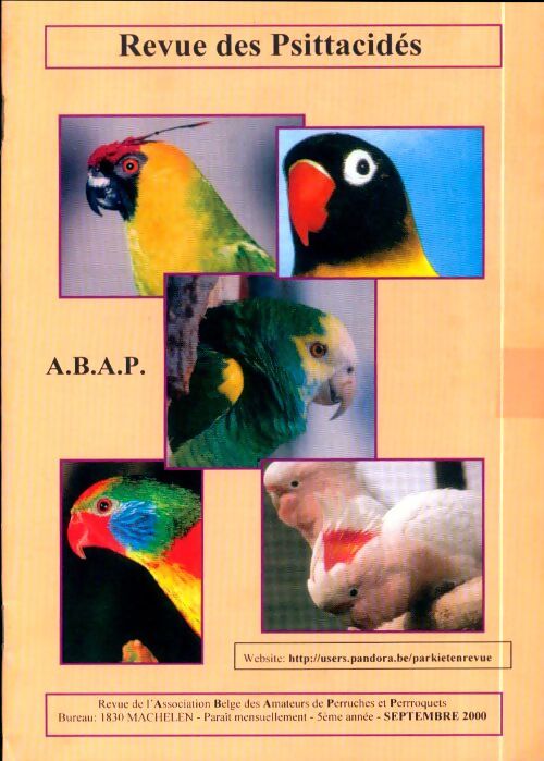 Revue des Psittacidés 5e année Septembre 2000 - Collectif - Livre