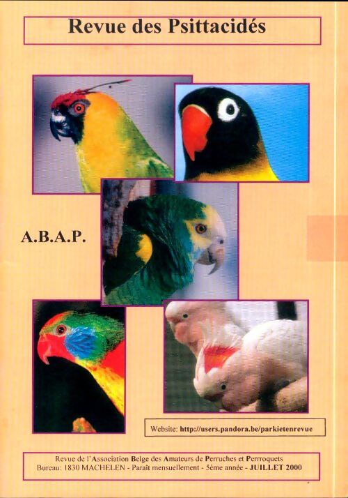 Revue des Psittacidés 5e année Juillet 2000 - Collectif - Livre
