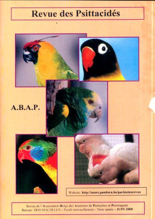Revue des Psittacidés 5e année Juin 2000 - Collectif - Livre
