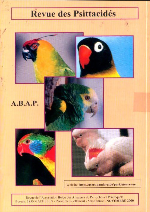Revue des Psittacidés 5e année Novembre 2000 - Collectif - Livre