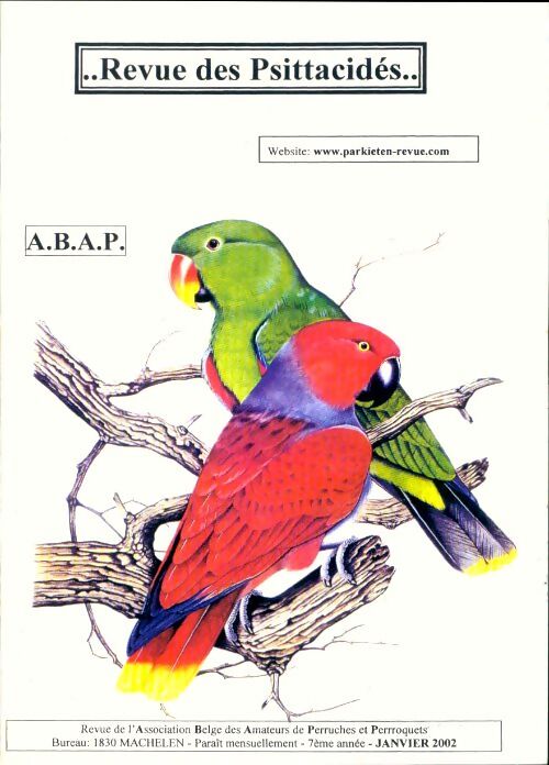 Revue des Psittacidés 7e année Janvier 2002 - Collectif - Livre