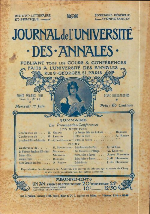 Journal de l'université des annales n°19 1ère année - Collectif - Livre