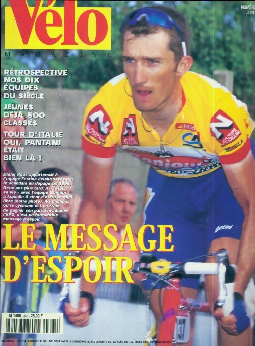 Vélo magazine n°365 : Le message d'espoir - Collectif - Livre