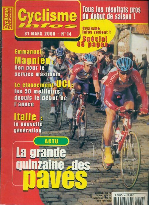 Cyclisme infos n°14 : La grande quinzaine des pavés - Collectif - Livre