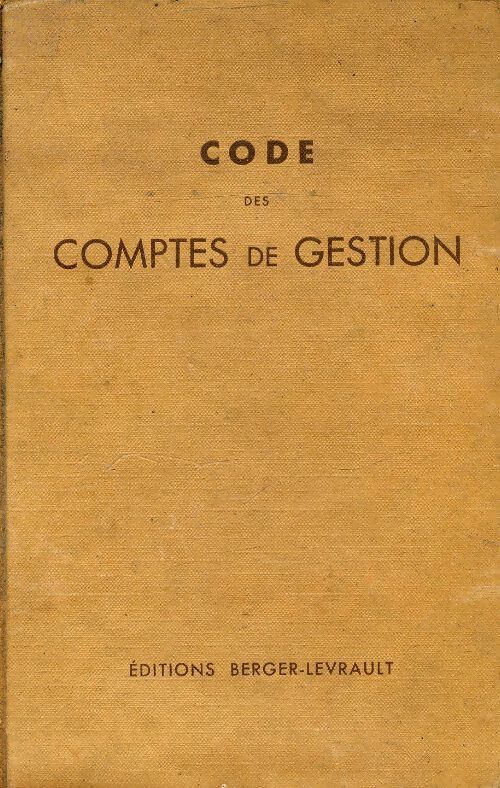 Code des comptes de gestion - André Sonrier - Livre