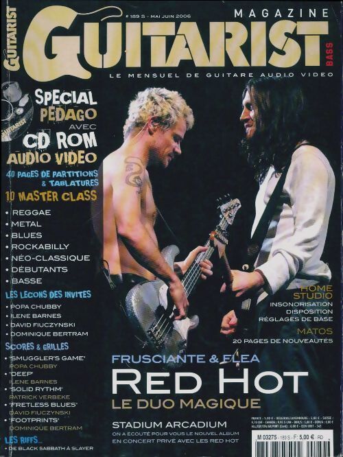 Guitarist & Bass Mag n°189 : Red hot. Le duo magique - Collectif - Livre