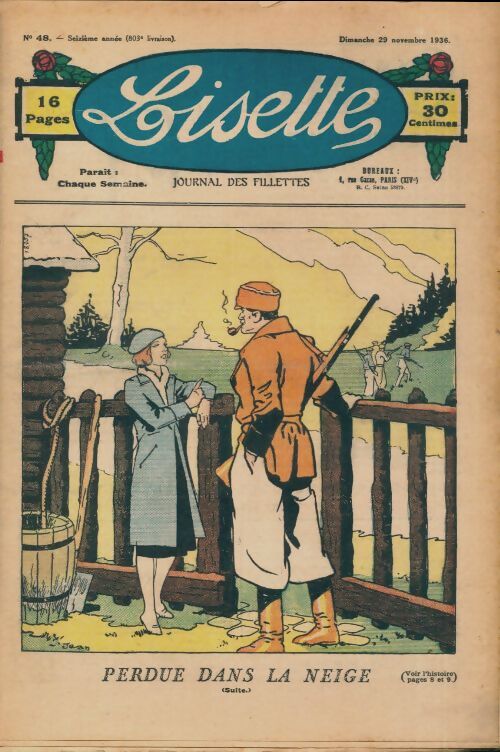 Lisette n°803 n°48 16e année : Perdue dans la neige (suite...) - Collectif - Livre