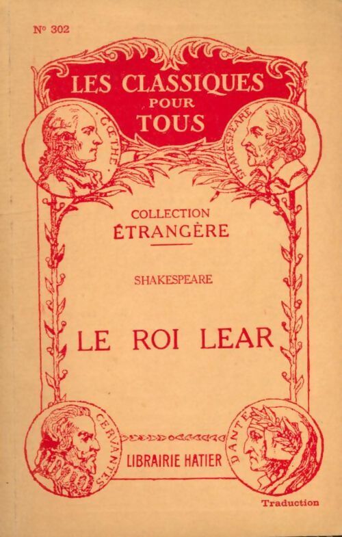 Le roi Lear - William Shakespeare - Livre
