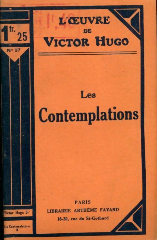 Les contemplations Tome III - Victor Hugo - Livre