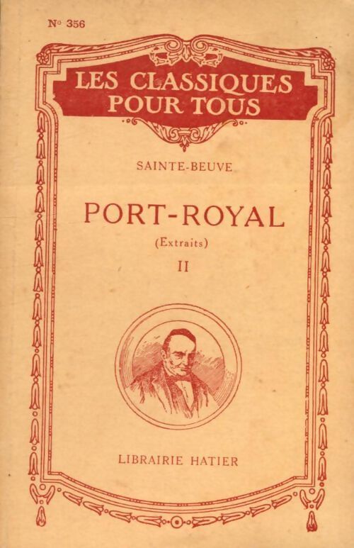 Port-royal extraits Tome II - Charles-Augustin Sainte-Beuve - Livre