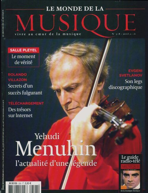 Le monde de la musique n°308 : Yehudi Menuhin - Collectif - Livre