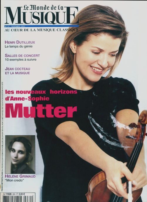 Le monde de la musique n°281 : Les nouveaux horizons d'Anne-Sophie Mutter - Collectif - Livre