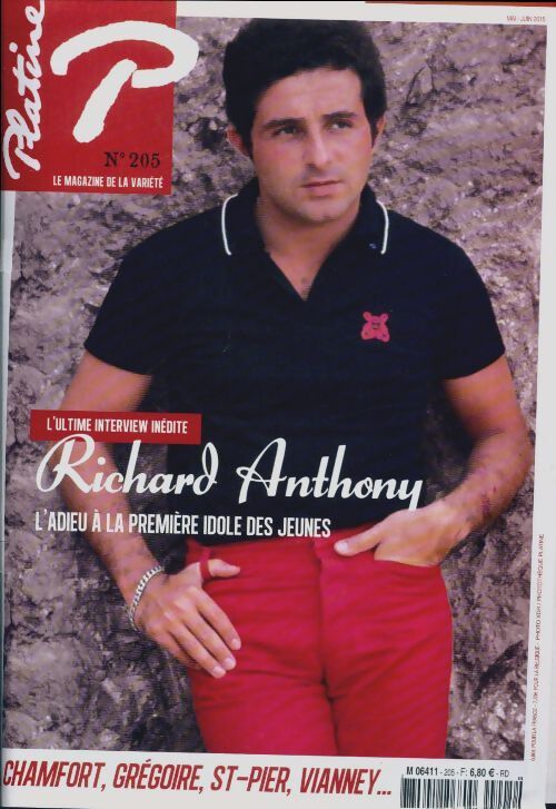 Platine n°205 : Richars Anthony - Collectif - Livre